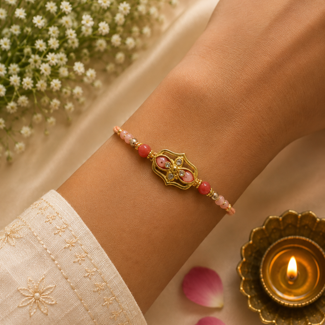 Bhai Rakhi | Coral Gold Openwork | Single | 1157