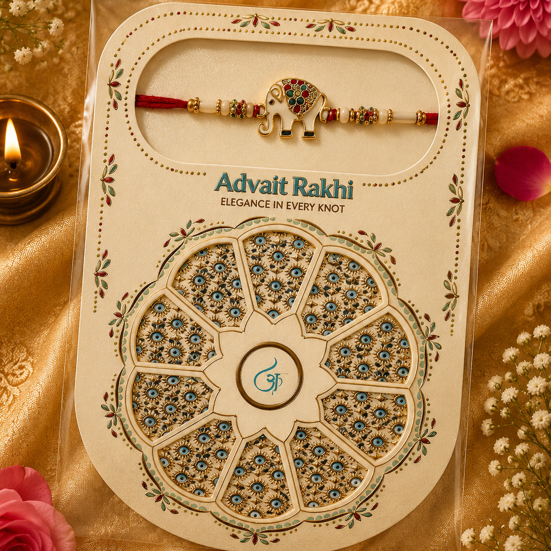Bhai Rakhi | Ivory Elephant | Single | 1199