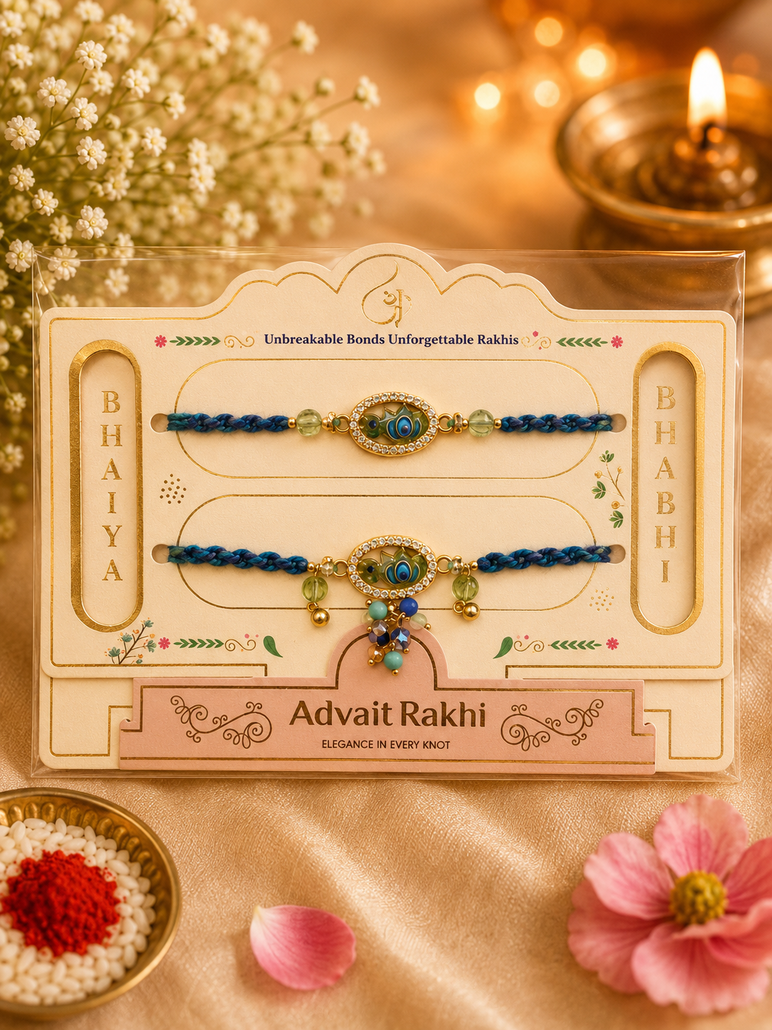 Bhai Bhabhi Rakhi | Designer | Pair | 2025