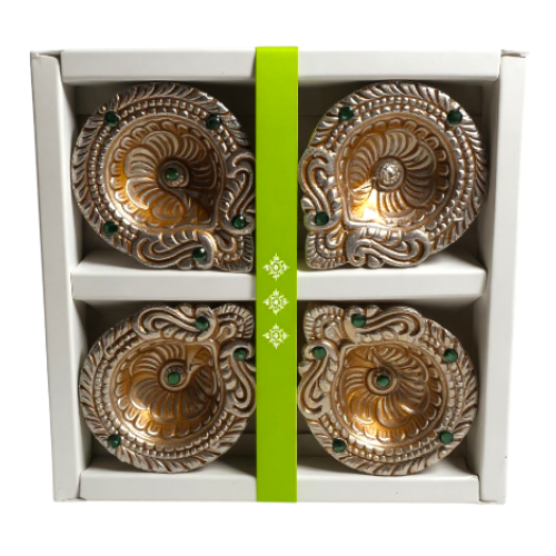 Coloured Coated Diya 2 - 4pcs