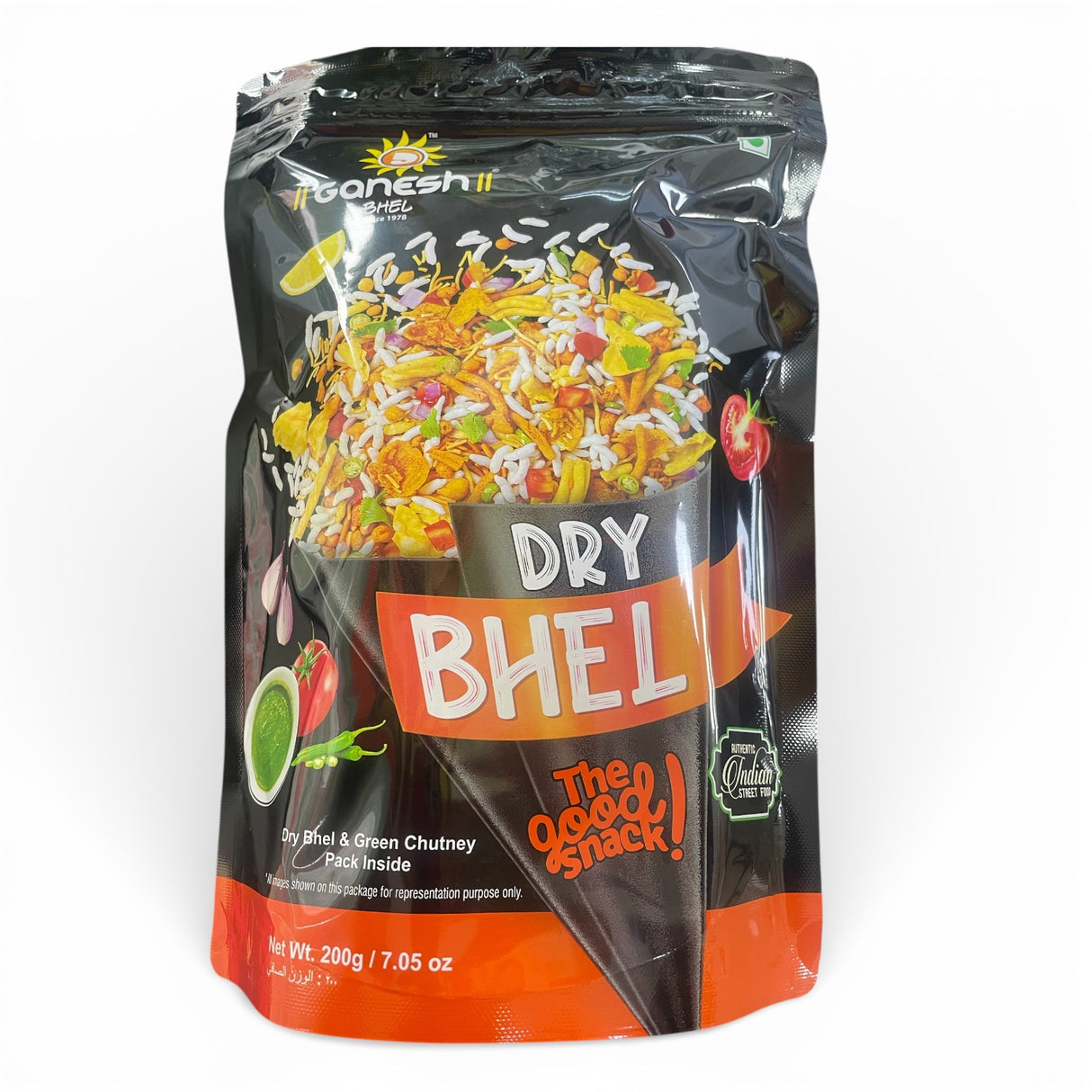 Ganesh Dry bhel with Green Chutney