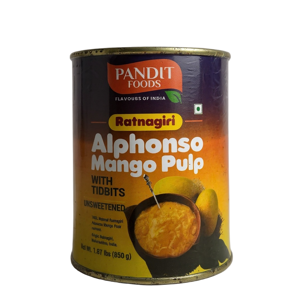 Pandit Mango Pulp Unsweeted with Tidbits