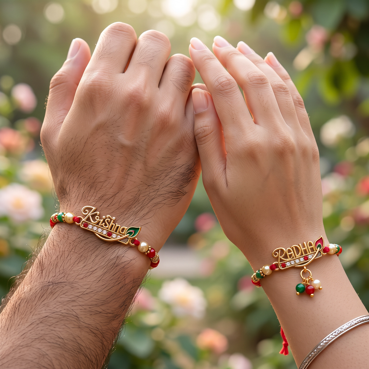 Bhai Bhabhi Rakhi | Krishna and Radha Script | Pair | 1135