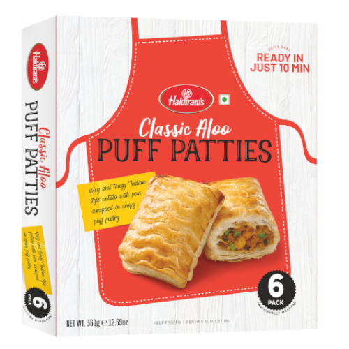 Haldirams Frozen Classic Aloo Puff Patties
