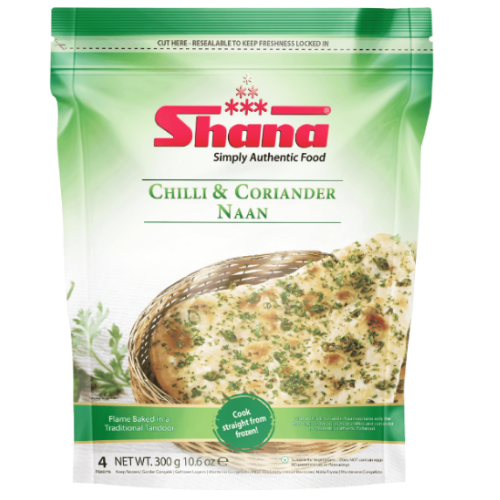 Shana Frozen Chilli And Coriander Naan