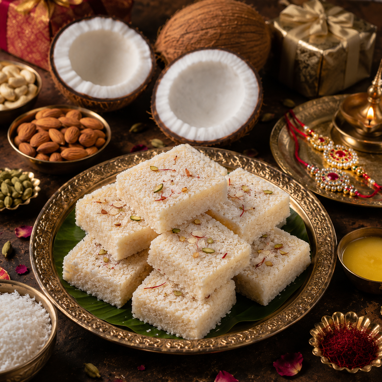 Coconut Barfi Recipe