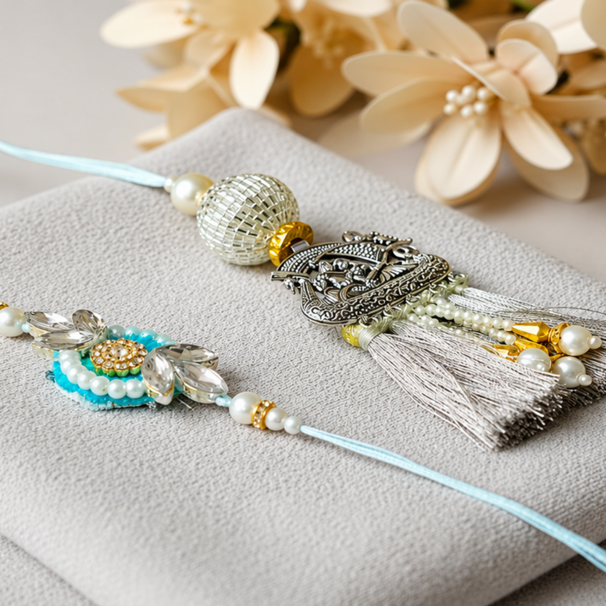 Bhai Bhabhi Rakhi | Silver Lumba | Pair | 1026
