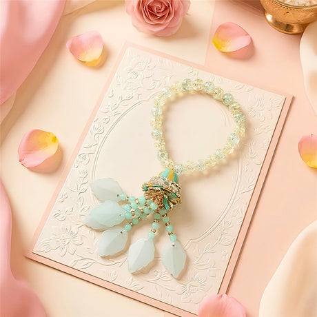 Bhai Bhabhi Rakhi | Crystal Leaf Lumba | Single | 1055