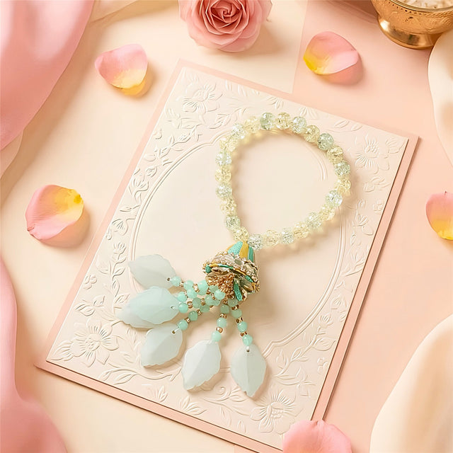 Bhai Bhabhi Rakhi | Crystal Leaf Lumba | Single | 1055