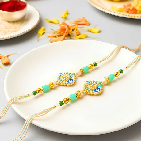 Bhai Rakhi | Evil Eye Floral | Single | 1060