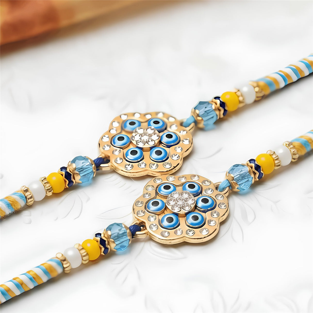 Bhai Rakhi | Evil Eye Flower | Single | 1063