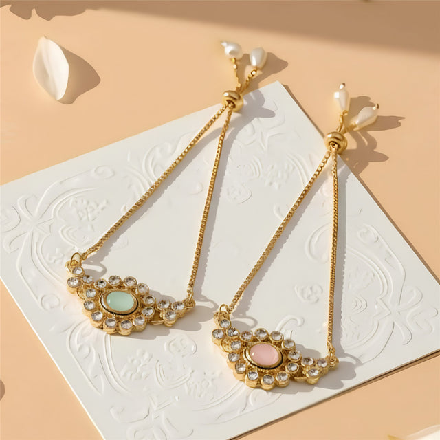 Bhai Bhabhi Rakhi | Crystal Chain Bracelet | Single | 1082