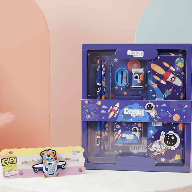 Kids Rakhi | Aeroplane with Stationery Set | Set | 1099