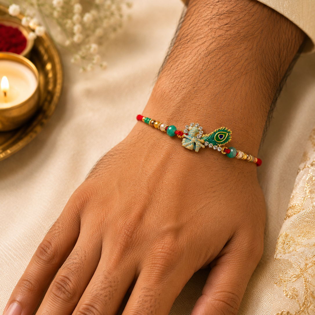 Bhai Rakhi | Peacock Feather | Single | 1105