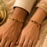 Bhai Bhabhi Rakhi | Gold Cowrie | Pair | 1110
