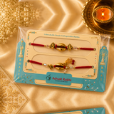 Bhai Bhabhi Rakhi | Gold Cowrie | Pair | 1110