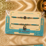 Bhai Bhabhi Rakhi | Teal Butterfly | Pair | 1111