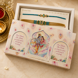 Bhai Bhabhi Rakhi | Emerald Teal | Pair | 1113