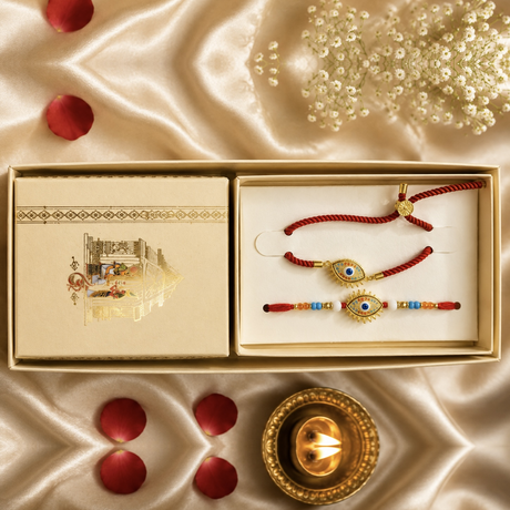 Bhai Bhabhi Rakhi | Royal Evil Eye | Pair | 1124