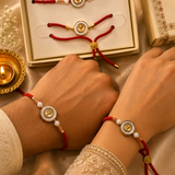 Bhai Bhabhi Rakhi | Royal Pearl Disc | Pair | 1126