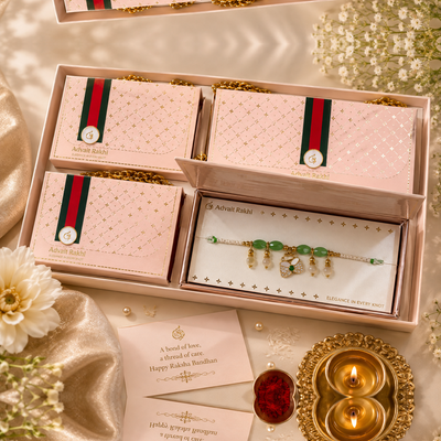 Bhabhi Rakhi | Green Jade Charm | Single | 1130