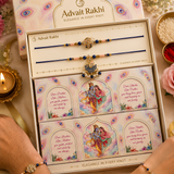 Bhai Bhabhi Rakhi | Navy Kundan Jhumka | Pair | 1132