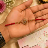 Bhai Rakhi | Gold Crystal Flower | Single | 1145