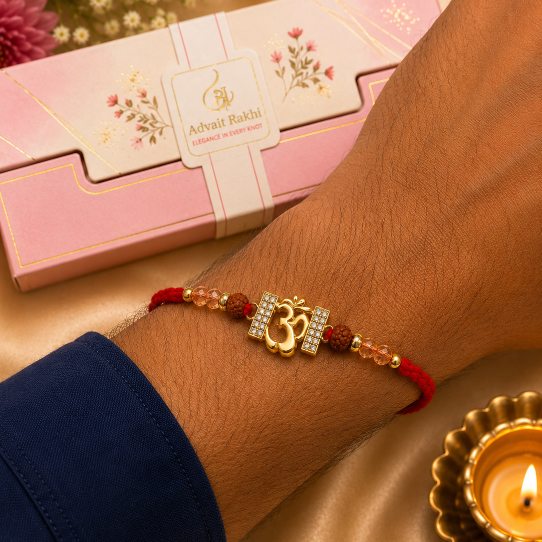 Bhai Rakhi | Om Rudraksha Velvet | Single | 1148