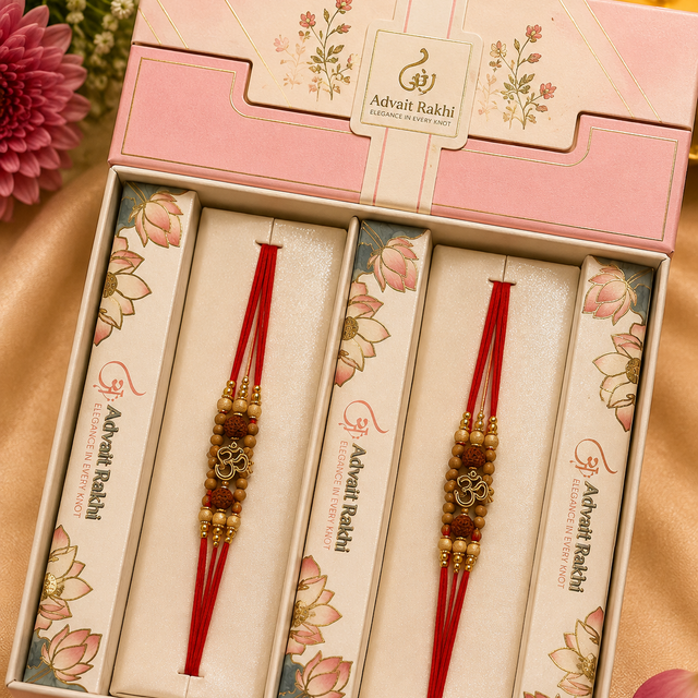 Bhai Rakhi | Om Rudraksha Twin Box | Single | 1149