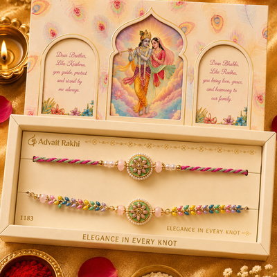 Bhai Bhabhi Rakhi | Pastel Petal | Pair | 1183