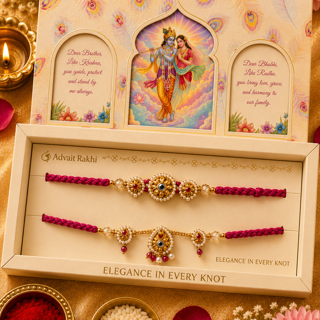 Bhai Bhabhi Rakhi | Magenta Evil Eye | Pair | 1187