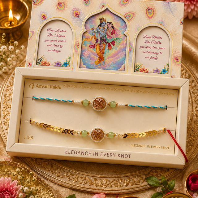 Bhai Bhabhi Rakhi | Jade Blossom | Pair | 1188