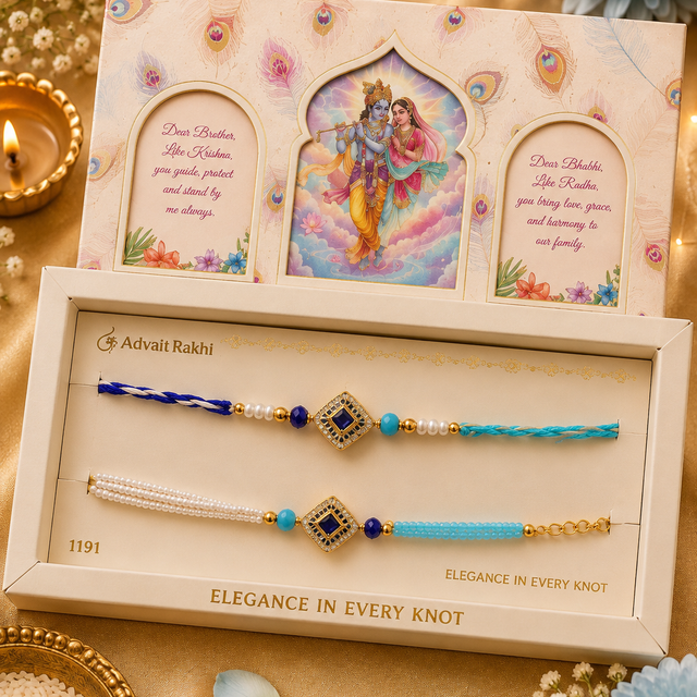 Bhai Bhabhi Rakhi | Royal Sapphire | Pair | 1191