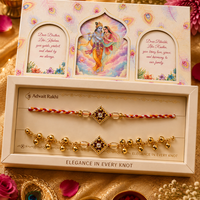 Bhai Bhabhi Rakhi | Crimson Ghungroo | Pair | 1192