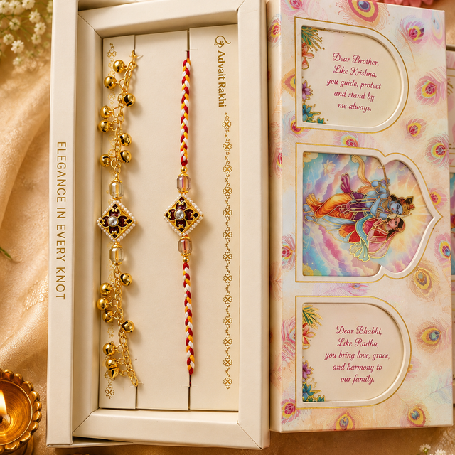 Bhai Bhabhi Rakhi | Meenakari Ghungroo | Pair | 1196