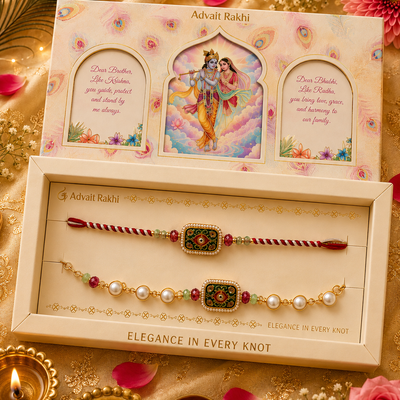 Bhai Bhabhi Rakhi | Emerald Tile | Pair | 1198