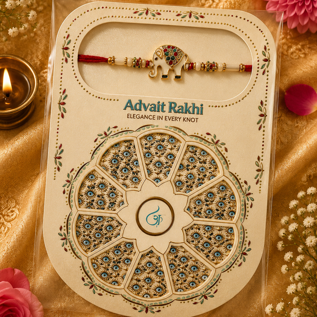 Bhai Rakhi | Ivory Elephant | Single | 1199