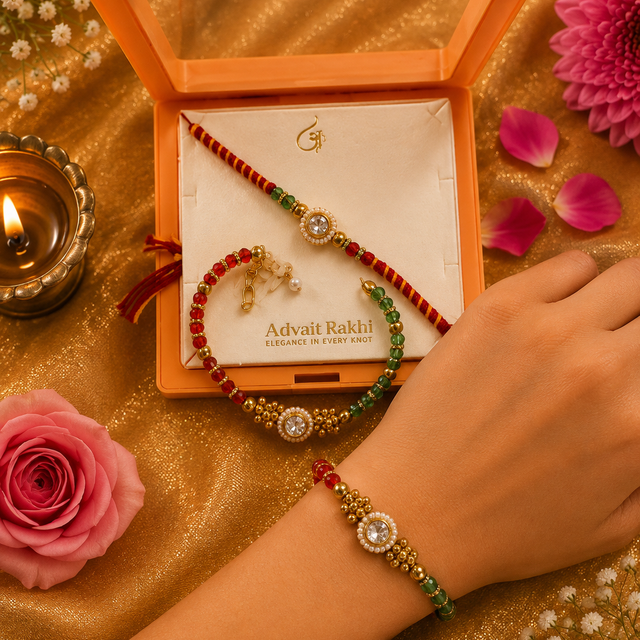 Bhai Bhabhi Rakhi | Pearl Halo | Pair | 2006