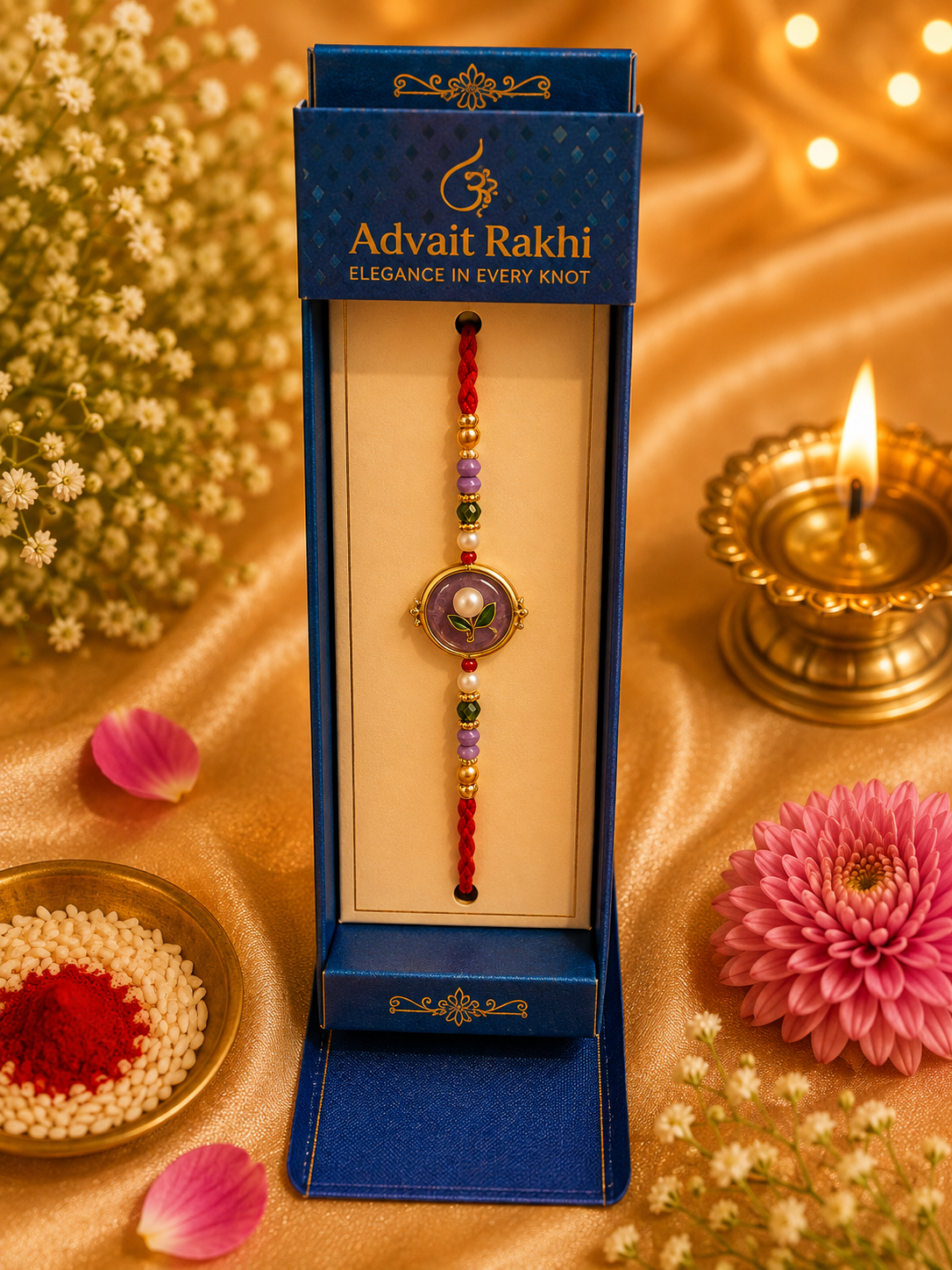 Bhai Rakhi | Ivory Pearl Blossom | Single | 2031