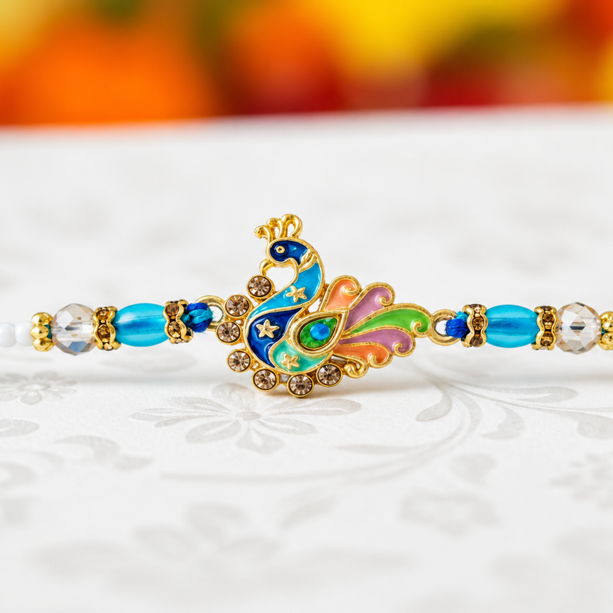 Bhai Rakhi | Floral Crystal | Single | 1015