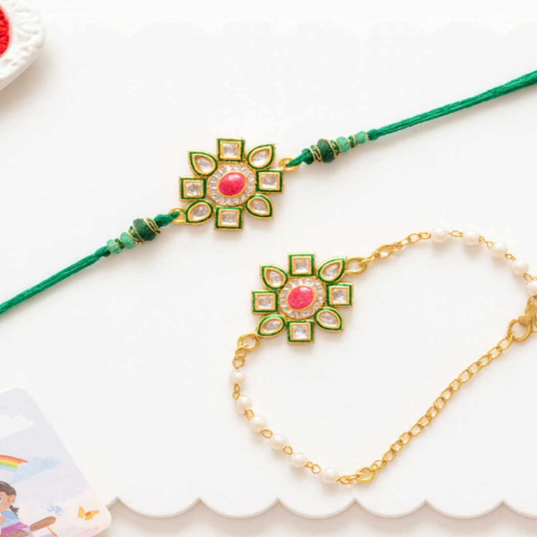 Couple Designer Rakhi 1018