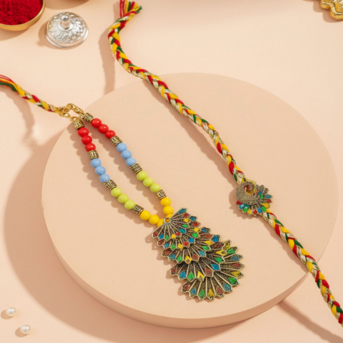 Couple Designer Rakhi 1021