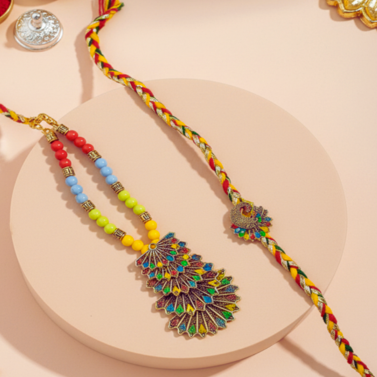 Bhai Bhabhi Rakhi | Peacock | Pair | 1021