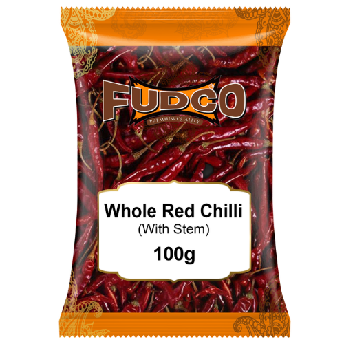 Fudco Whole Red Chilli with stem 100g