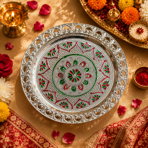 Pooja Thali | Silver Small | Single | 1163