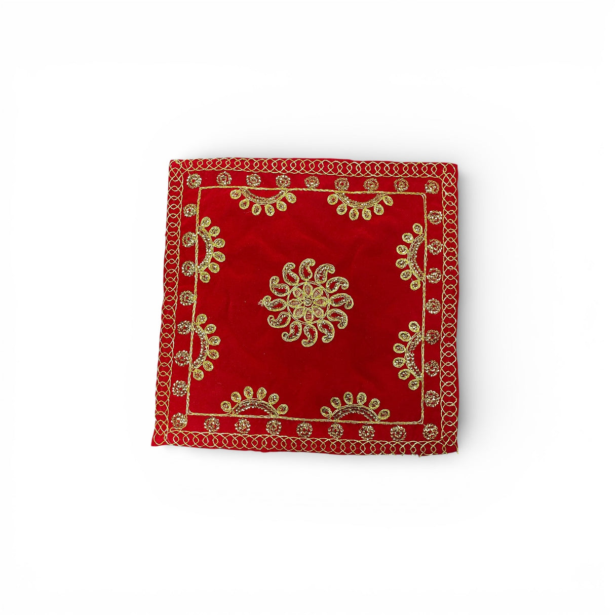 Pooja Aasan with Gold Work