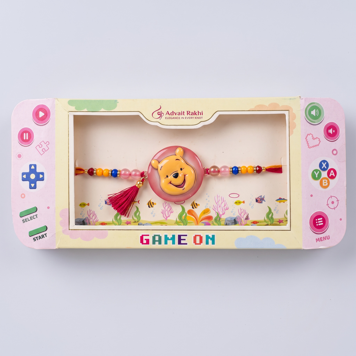 Kids Rakhi with Spinner| Designer | Single | Pooh | 1120