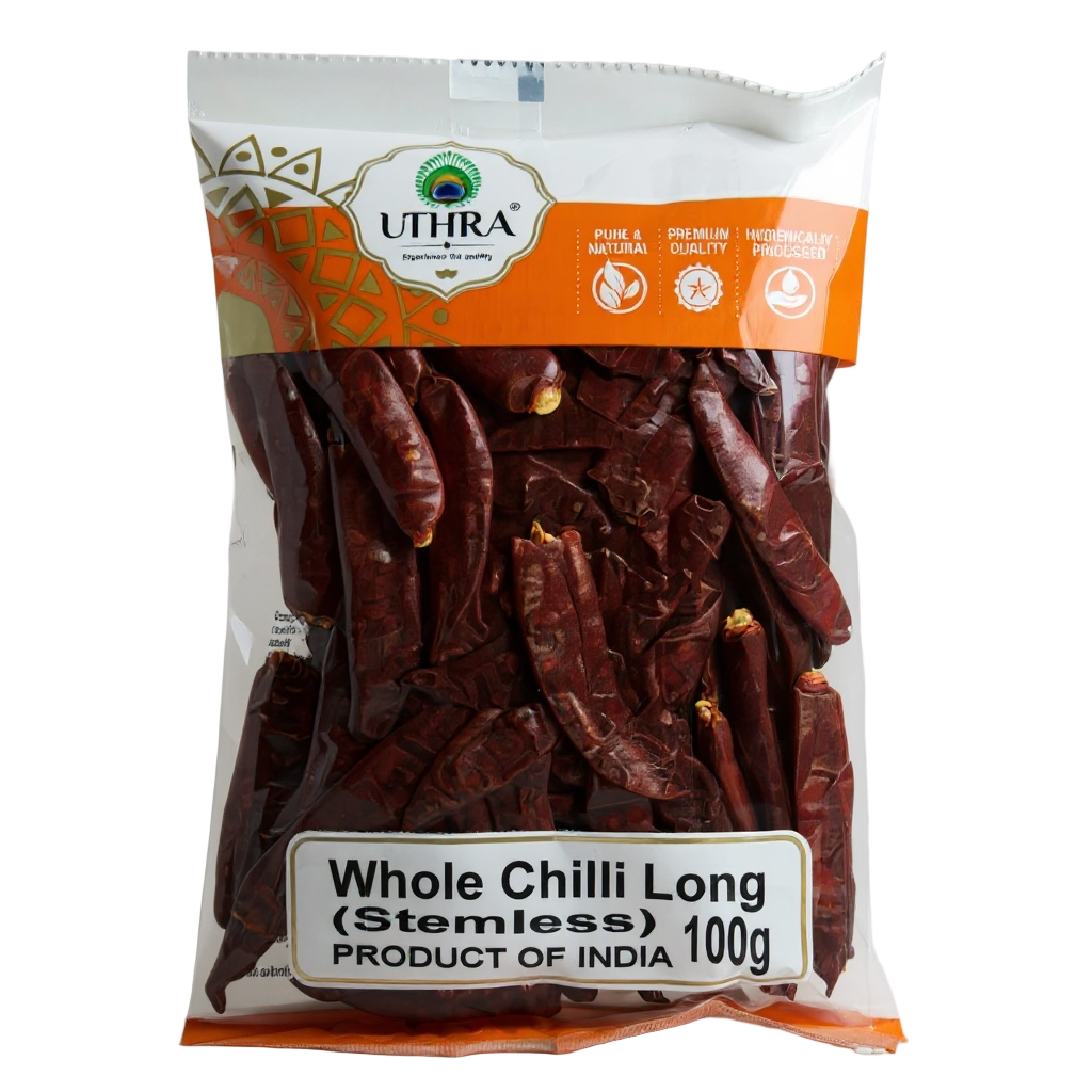 Uthra Whole Stemless Chilli 100g
