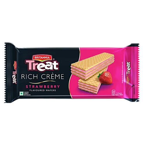 Britannia Treat Strawberry Creme Wafer
