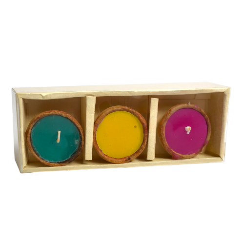 Gayatri Round Diya With Wax